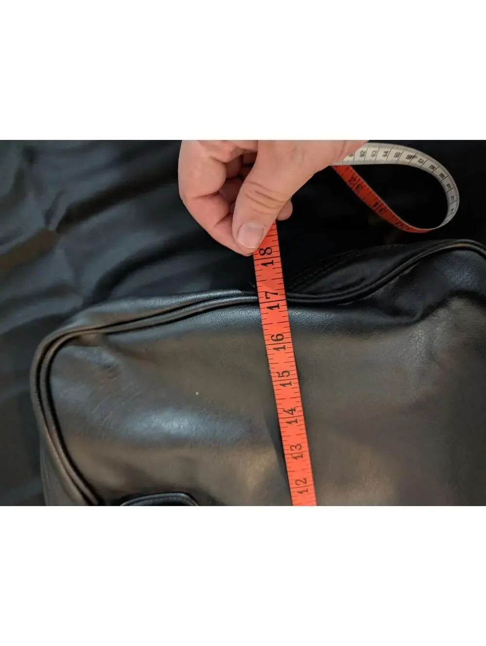 Black Faux Leather Briefcase Laptop Bag with Top Handle